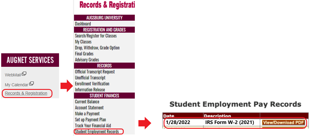 Student W2 Access