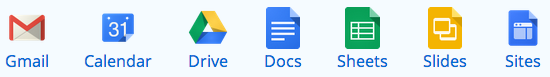 Google Core Apps Gmail, Calendar, Drive