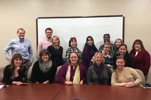 Institutional Advancement gathers for a group picture to celebrate Ilse's award